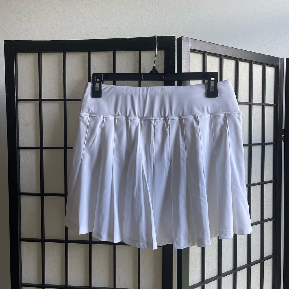 White Pleated Skirt